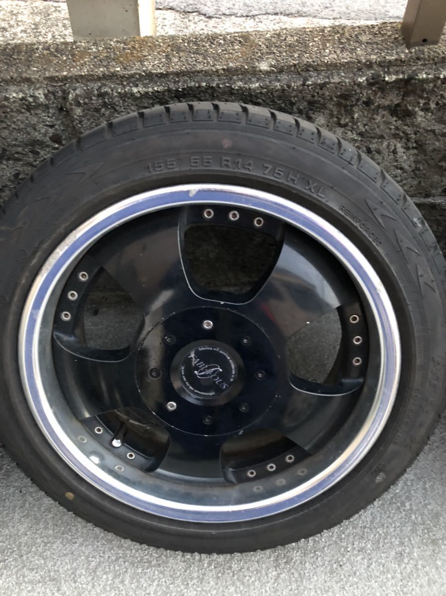 希少？ 軽自動車 ファブレス アルミホイール タイヤ セット 14インチ 