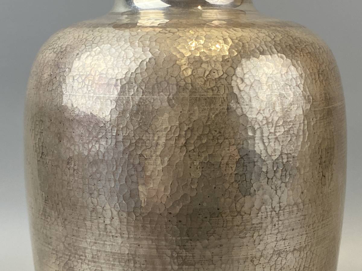 尚寳堂】1円!美品!純銀製 花瓶 打ち出し銀花瓶 「純銀」刻印 高 尚寳堂】1円!美品!純銀製 花瓶 打ち出し銀花瓶 「純銀」刻印 高