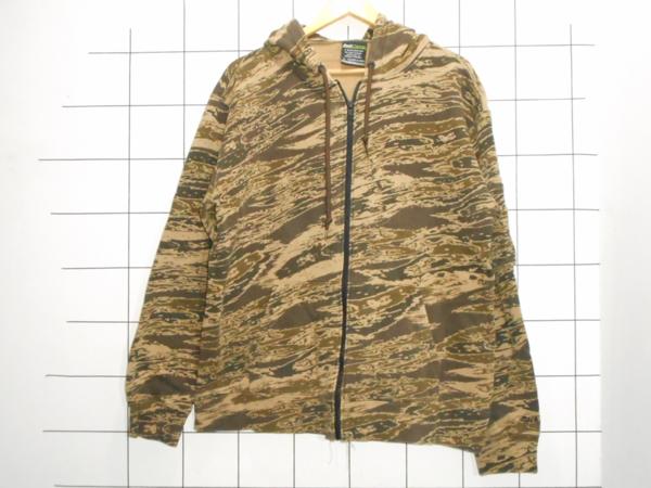 BACKCHANNEL スウェット タイガー カモ 柄 迷彩 パーカー L