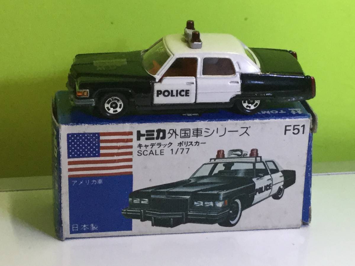 トミカ 青箱 キャデラック ポリスカー 日本製(商用車、公用車)｜売買