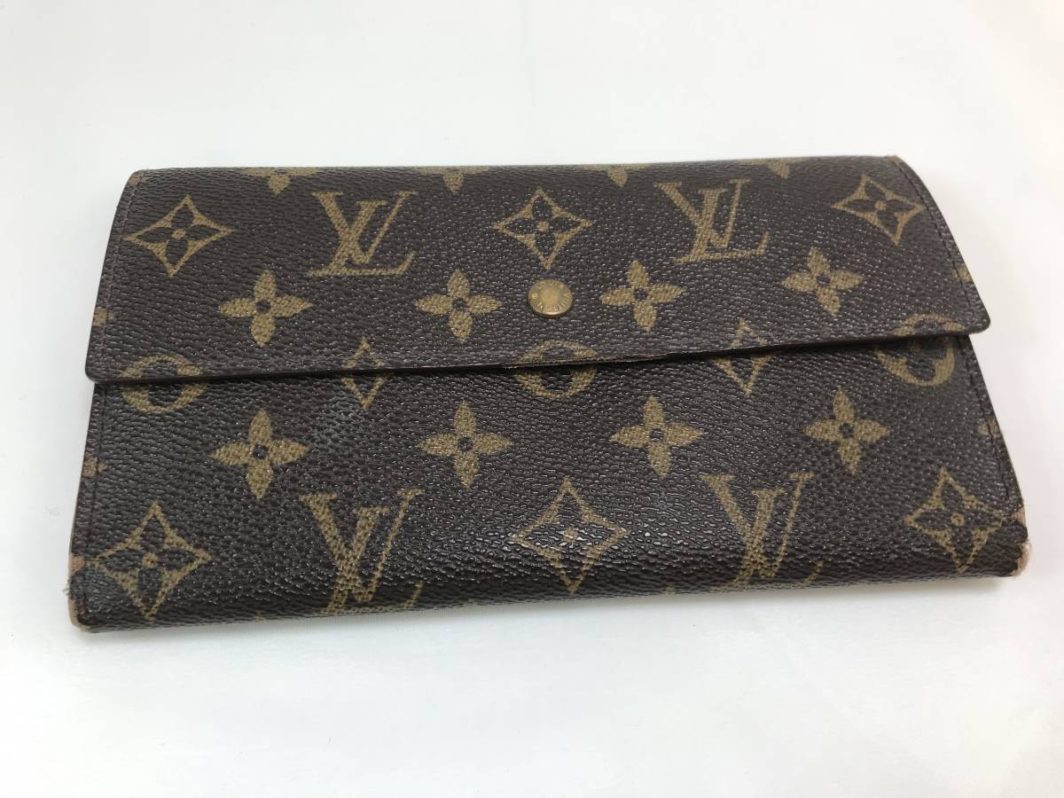 かわ LOUIS VUITTON ルイヴィトン モノグラム ポルトフォイユ クレディ 長