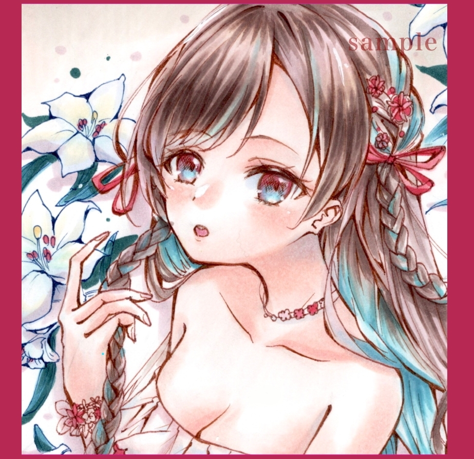 オリジナル 手書きイラスト 原画 創作 白ワンピ 茶髪 三つ編み 百合 インナーカラー 女の子 コピック 匿名配送 手描きイラスト 売買されたオークション情報 Yahooの商品情報をアーカイブ公開 オークファン Aucfan Com