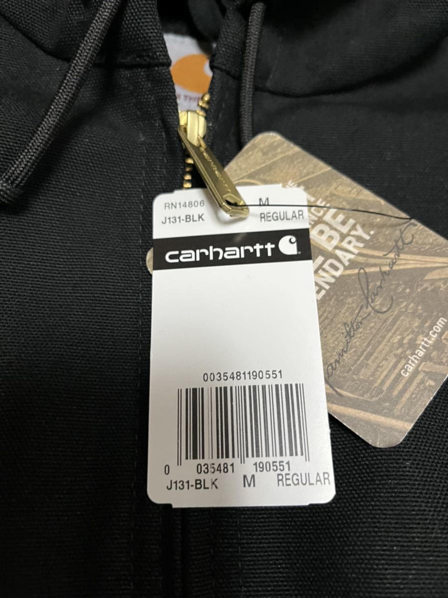 新品】carhartt ACTIVE JACKET J131 USA製 黒 sizeM カーハート 