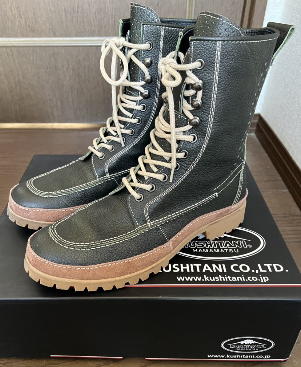 クシタニ モカシンブーツ メッシュ ダークグリーン(25.5cm)｜売買され 