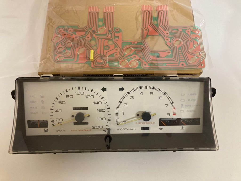 AE86 トレノ レビン スピードメーター 200キロ ホワイトメーター 新品 
