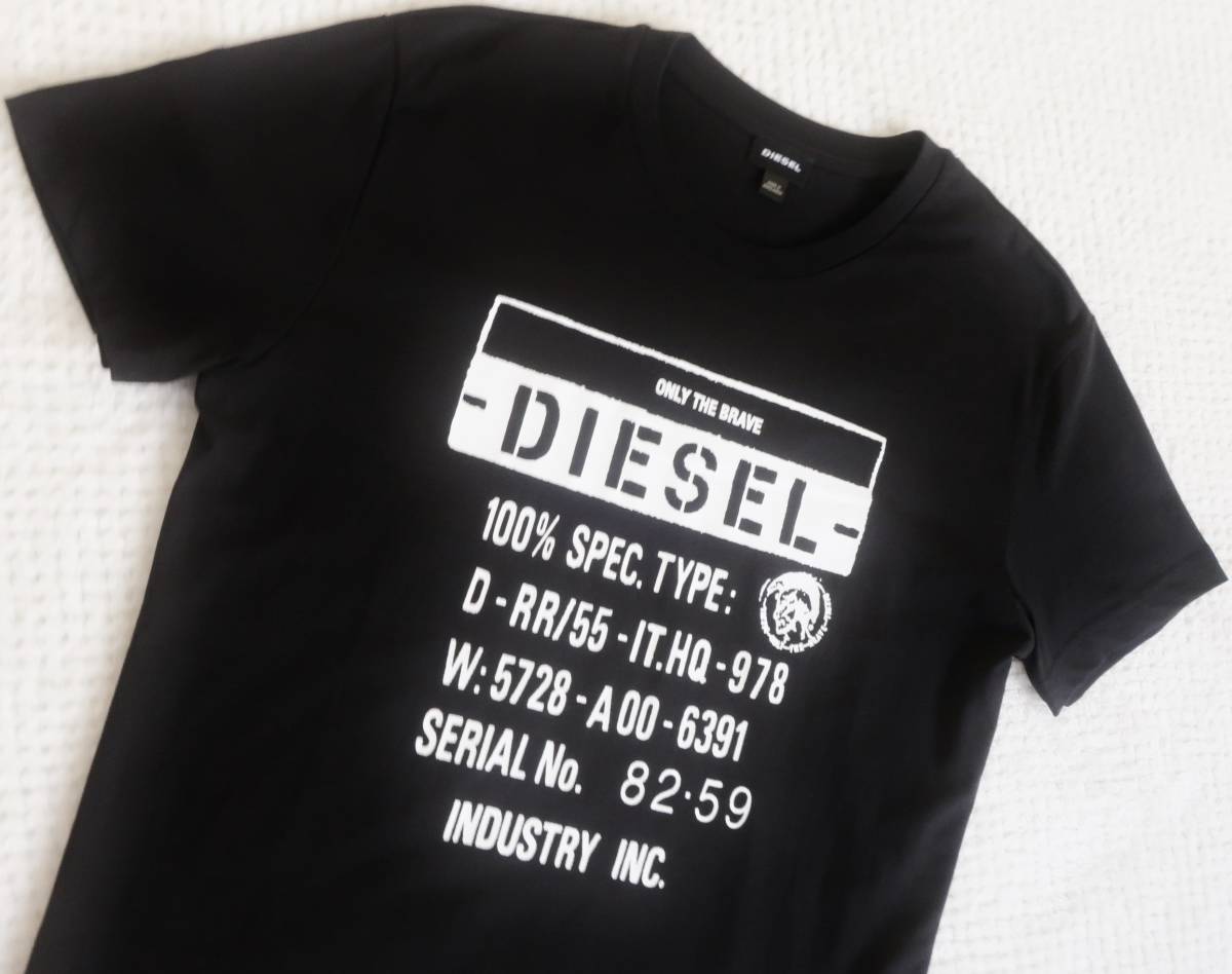 新品☆ディーゼル DIESEL☆セクシーな ブラック グラフィック Tシャツ 