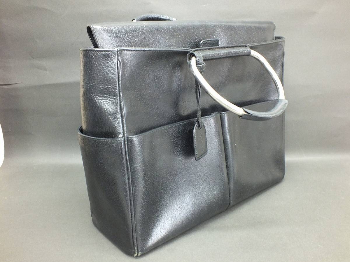 〇GUCCI グッチ 002 3754 0313 ブラック/黒 レザー シルバー金具
