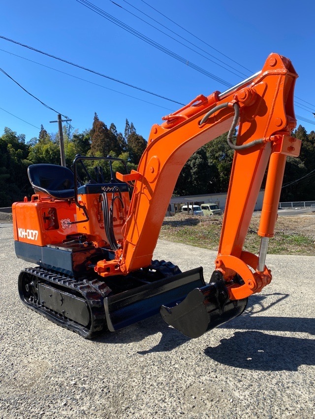 クボタ建機 KH-007 ミニ油圧ショベル ミニユンボ 再塗装 3846hr
