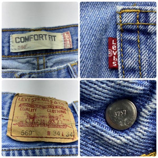 Levi's リーバイス 560 w34 ジーパン Gパン デニム ジーンズ バギー