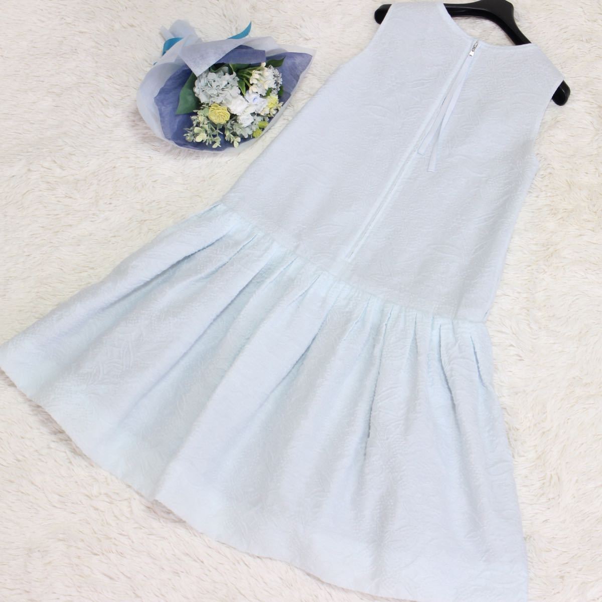 即完売したワンピース foxey 39738 ベビーブルー 38サイズ フォクシー 