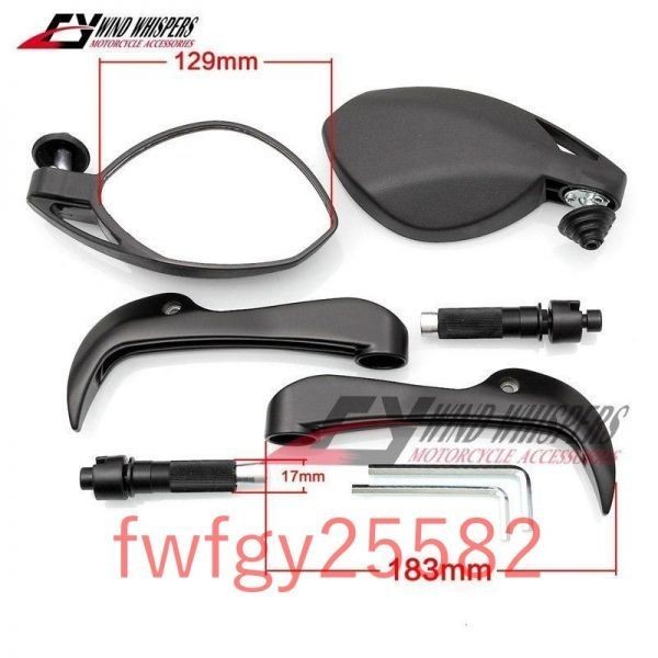 送料無料 好評 fwD04:オートバイ ユニバーサル 汎用 ハンドル バー エンド バック ミラー ハンド ガード レバー Mv アグスタ BMW対応_4