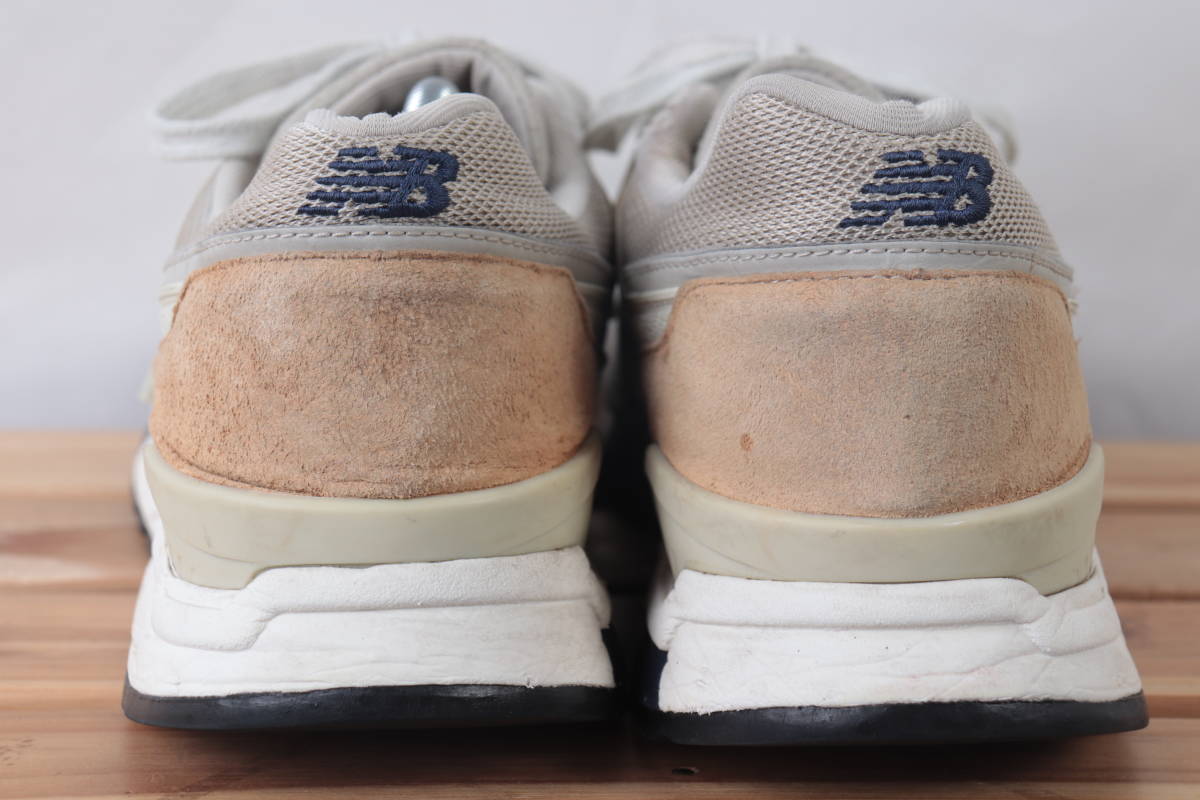 z6254【997.5】ニューバランス US10 28.0cm/グレージュ グレー 紺  