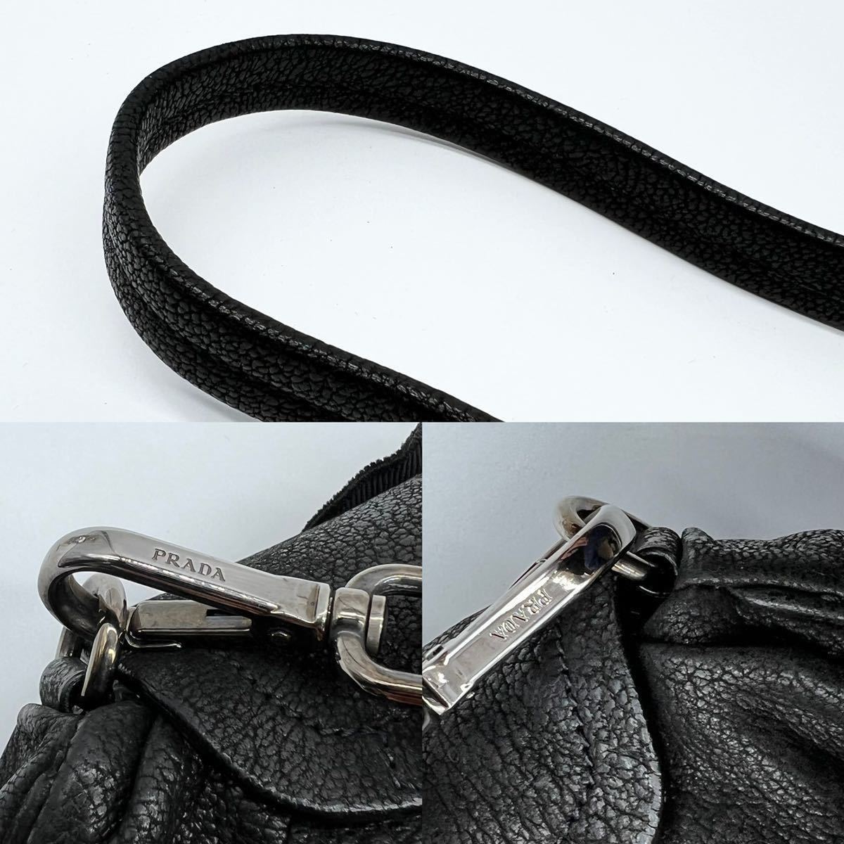PRADA プラダ ショルダーバッグ サコッシュ 三角プレート ブラック