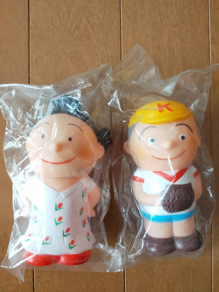 サザエさん＆カツオくん貯金箱2体セット ソフビ 人形 貯金箱 昭和