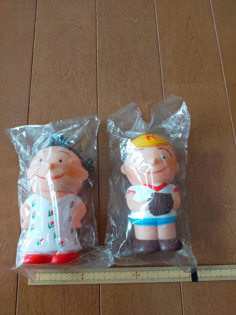 サザエさん＆カツオくん貯金箱2体セット ソフビ 人形 貯金箱 昭和