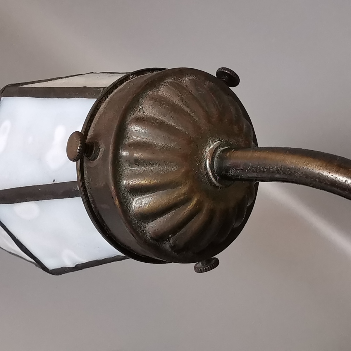 ステンドグラス テーブルランプ 高さ約38cm アンティーク調 卓上ランプ 照明 動作確認済 Z1525_5