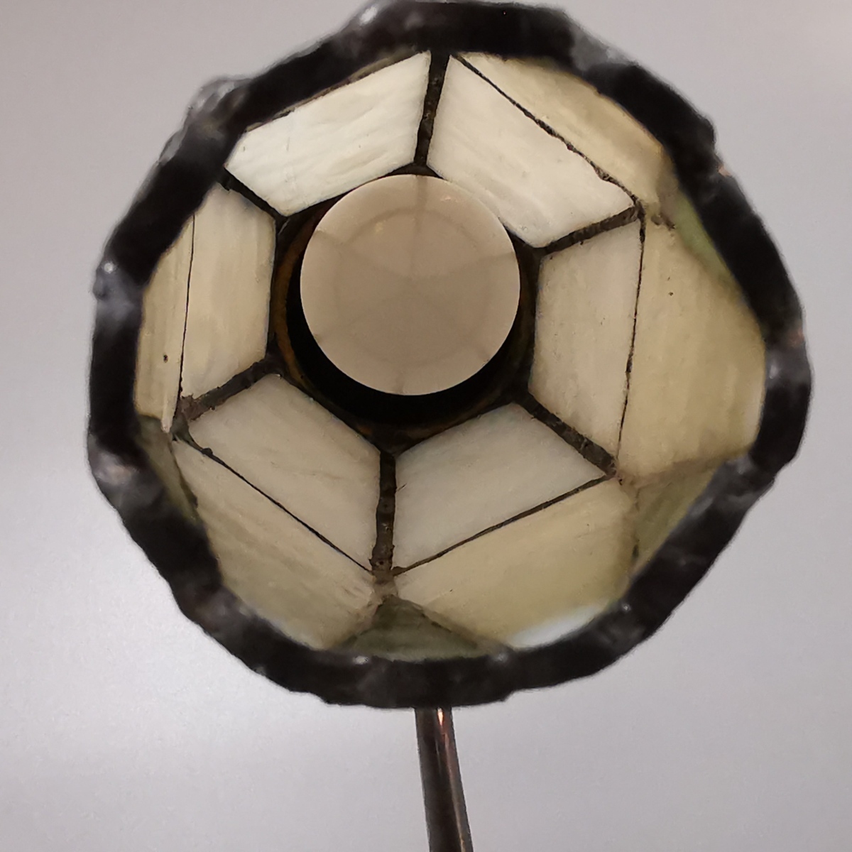 ステンドグラス テーブルランプ 高さ約38cm アンティーク調 卓上ランプ 照明 動作確認済 Z1525_7