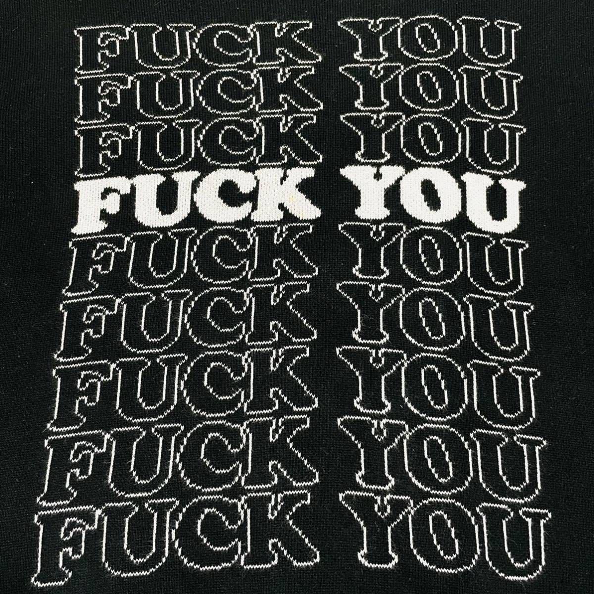 Supreme HYSTERIC GLAMOUR Fuck You Sweater Black White L 17aw 黒 白 