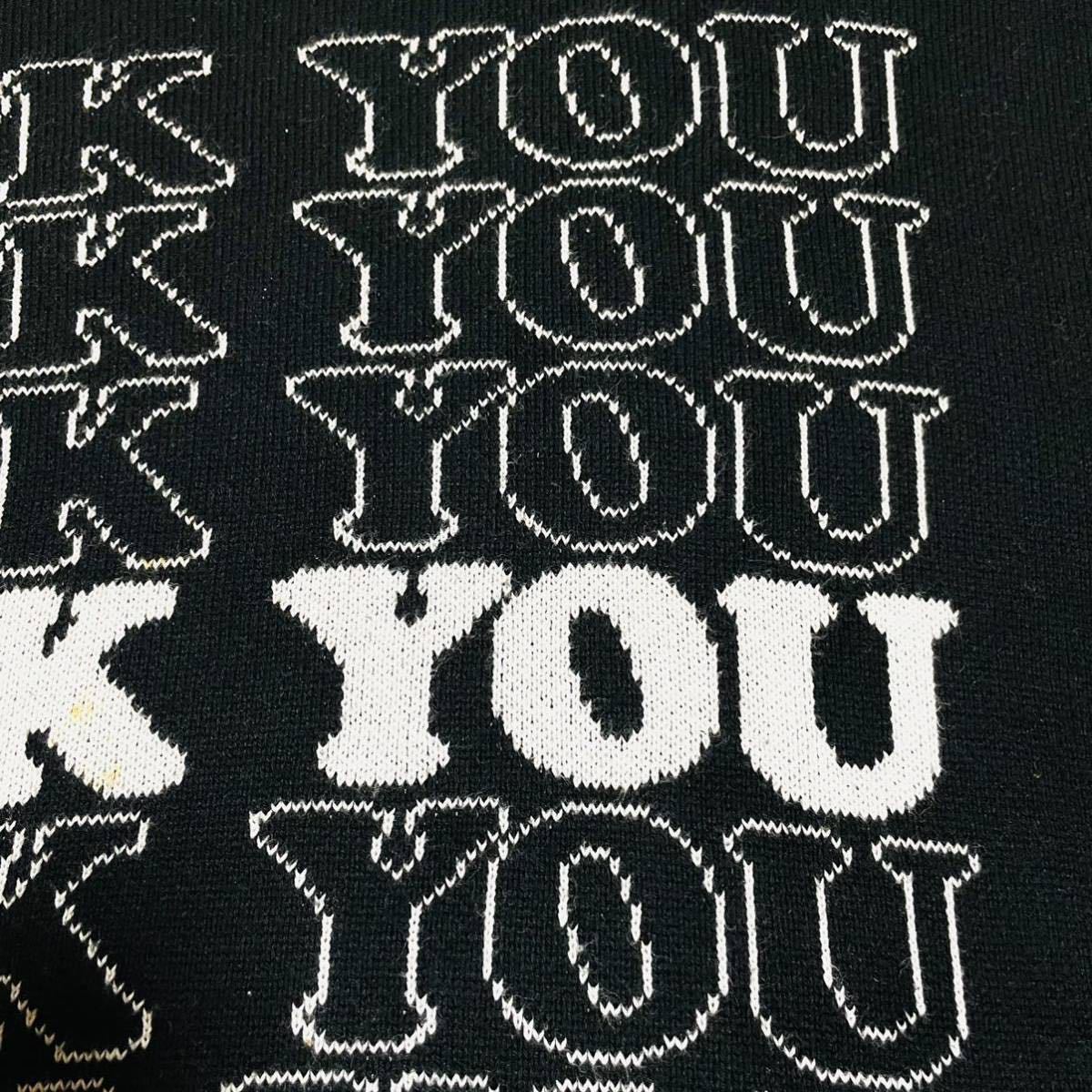 Supreme HYSTERIC GLAMOUR Fuck You Sweater Black White L 17aw 黒 白 