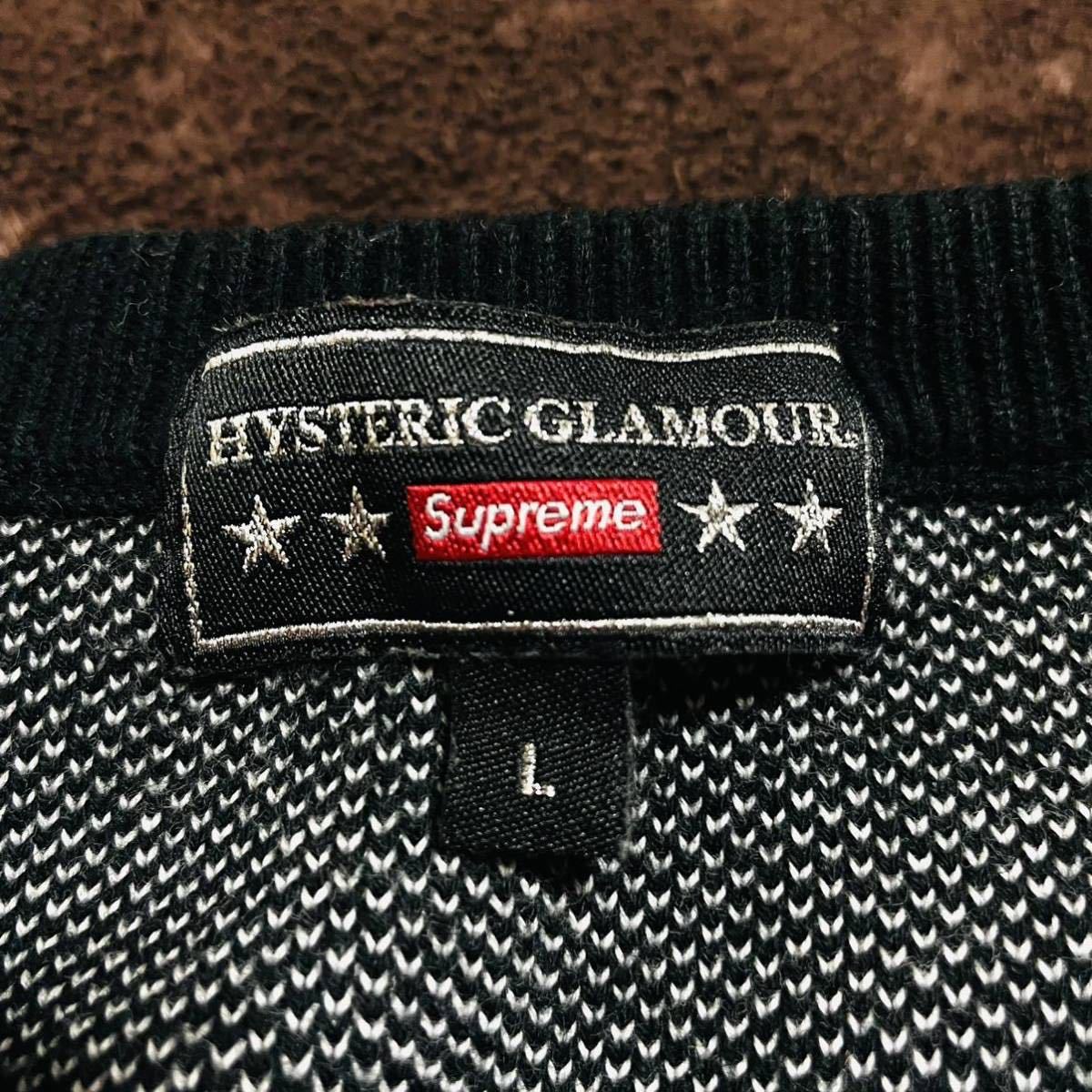 Supreme HYSTERIC GLAMOUR Fuck You Sweater Black White L 17aw 黒 白 