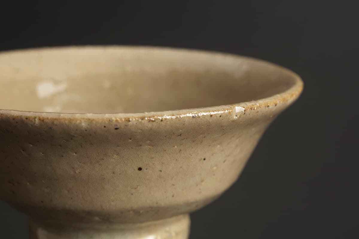 CR801 朝鮮古美術 李朝粉引盃・粉引杯 外径8cm・粉引御本手猪口