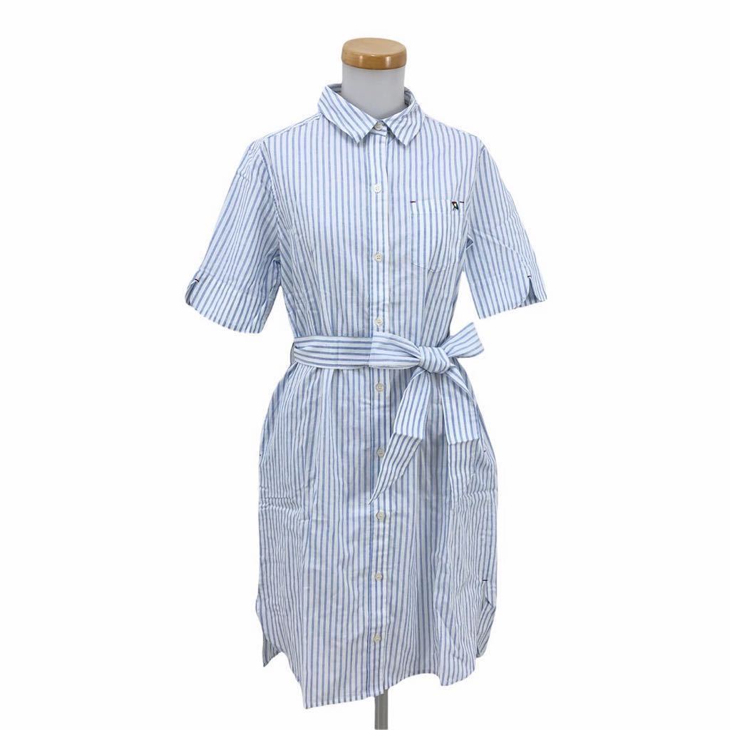 Nm015 品 Arnold Palmer Classic Style アーノルドパーマー ストライプ 柄 シャツワンピース ワンピ 半袖 麻混 綿 水色 2 自宅保管品 女性用 売買されたオークション情報 Yahooの商品情報をアーカイブ公開 オークファン Aucfan Com