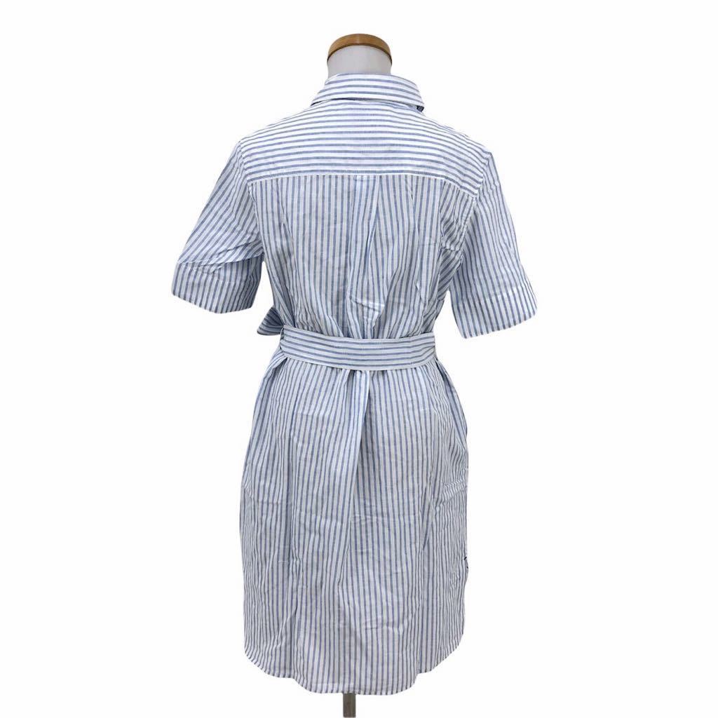 Nm015 品 Arnold Palmer Classic Style アーノルドパーマー ストライプ 柄 シャツワンピース ワンピ 半袖 麻混 綿 水色 2 自宅保管品 女性用 売買されたオークション情報 Yahooの商品情報をアーカイブ公開 オークファン Aucfan Com