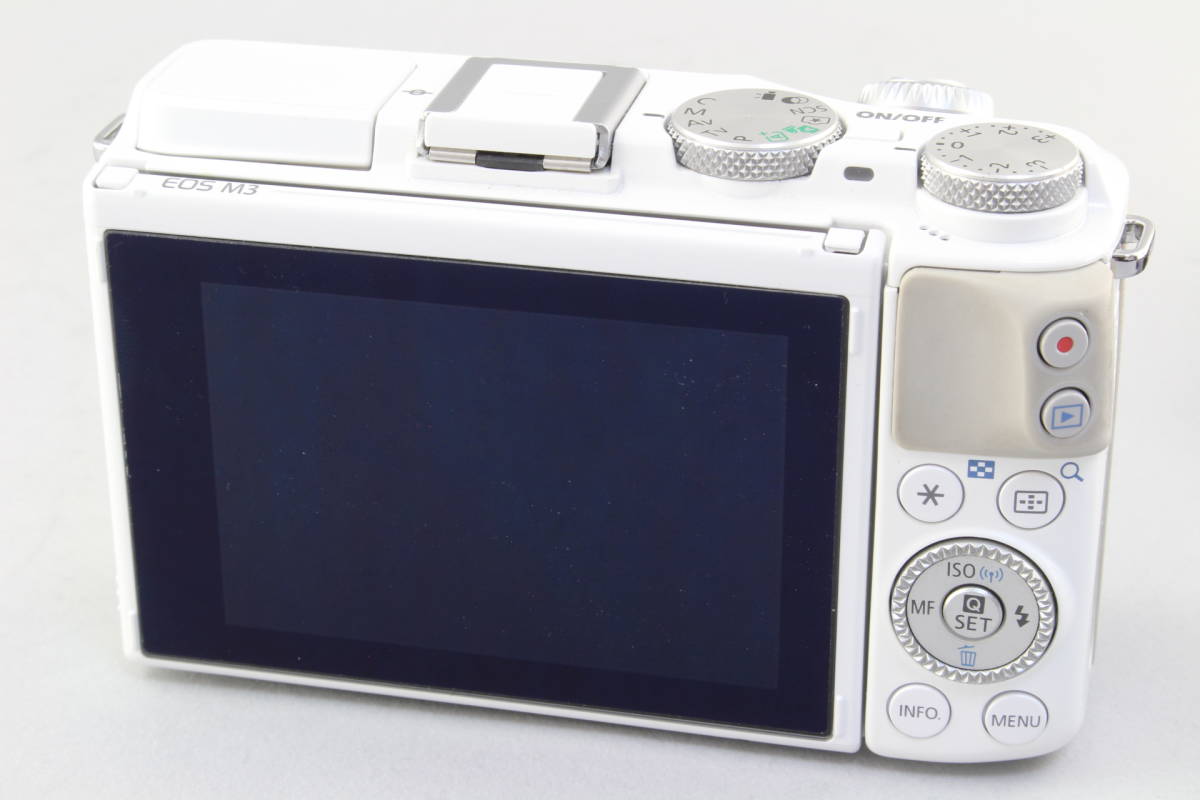 A+ (美品) Canon キャノン EOS M3 ホワイト EF-M 15-45mm 元箱 初期
