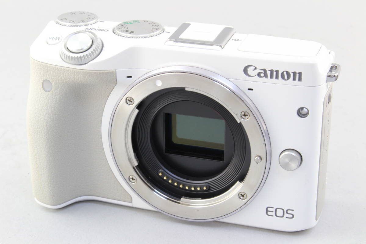A+ (美品) Canon キャノン EOS M3 ホワイト EF-M 15-45mm 元箱 初期