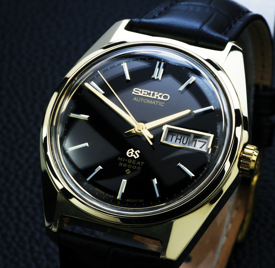 GRAND SEIKO グランド セイコー HI-BEAT 36000 , 6146-8000 Cap Gold