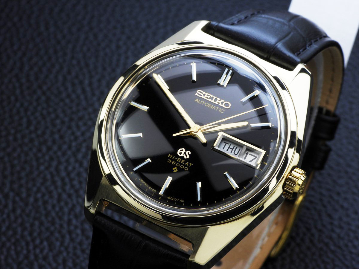 GRAND SEIKO グランド セイコー HI-BEAT 36000 , 6146-8000 Cap Gold