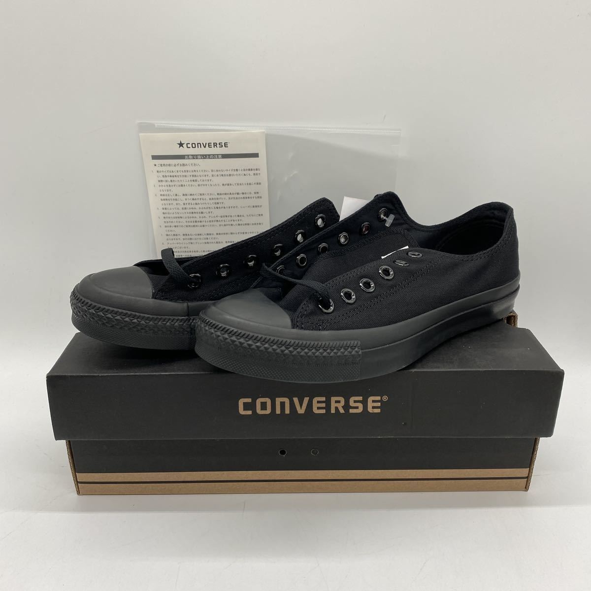 25cm】新品 CONVERSE ALL STAR OX BLACK MONOCHROME コンバース 