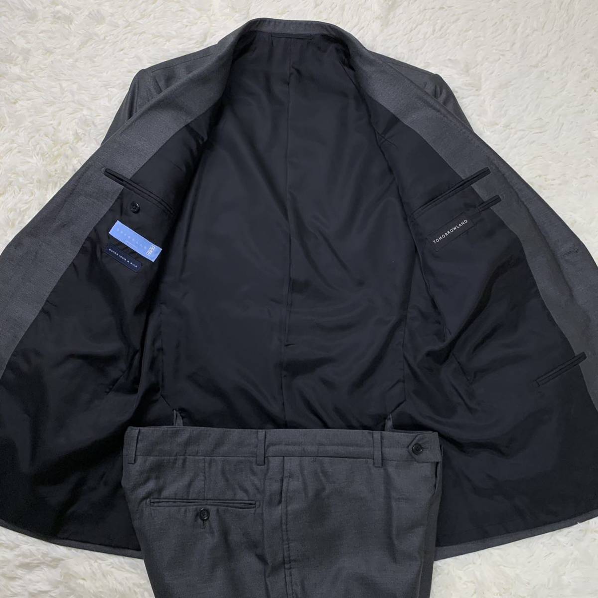 上質直営通販 トゥモローランド GUABELLO グレー SUPER 130