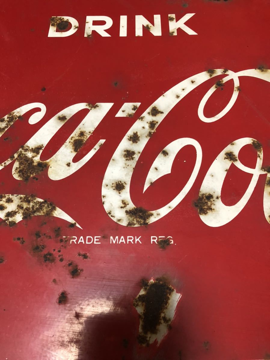 ☆Coca-Cola コカ・コーラ ホーロー看板 両面看板 ホーロー ブリキ看板 