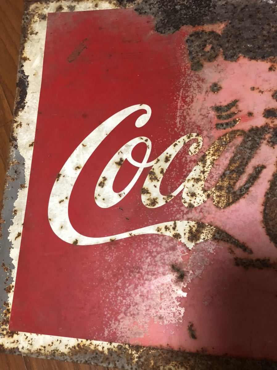 ☆Coca-Cola コカ・コーラ ホーロー看板 両面看板 ホーロー ブリキ看板