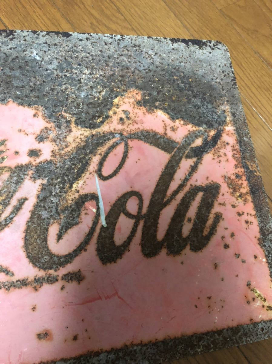 ☆Coca-Cola コカ・コーラ ホーロー看板 両面看板 ホーロー ブリキ看板