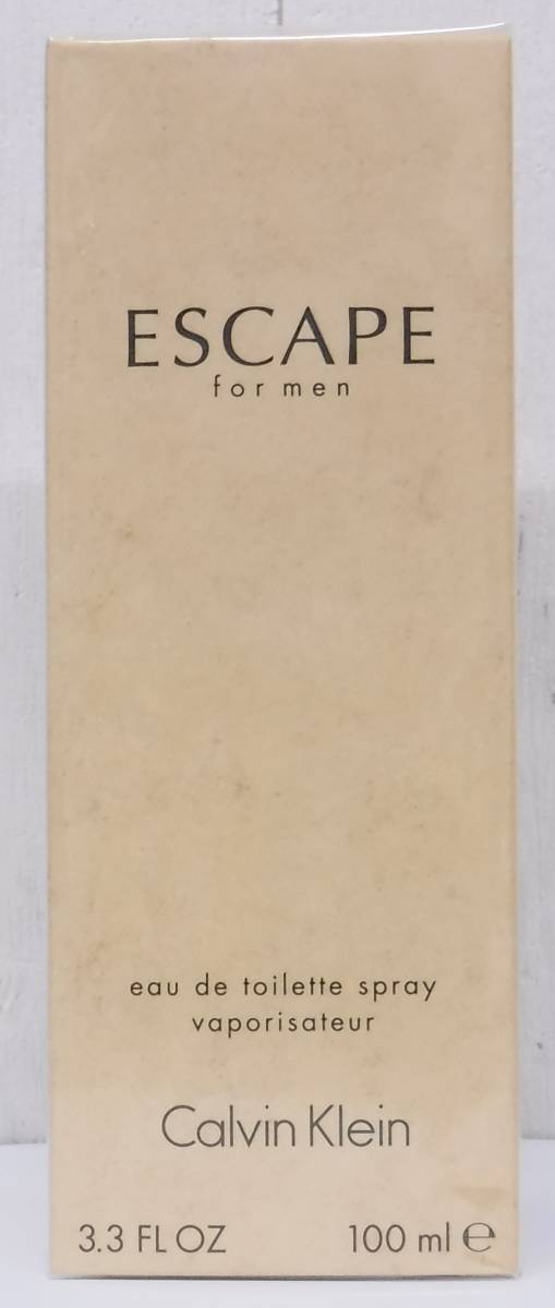 未使用保管品 ＊CALVIN KLEIN ESCAPE for men カルバンクライン エスケープ ＊オードトワレ 100ml スプレー ＊原産国 米国 ＊香水 