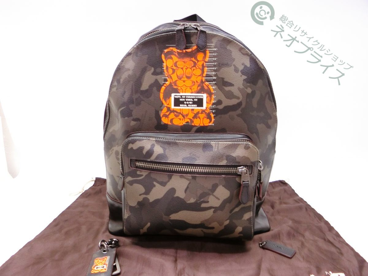 ◇S1504 COACH コーチ カモフラージュ ガミーベア バックパック 良品 