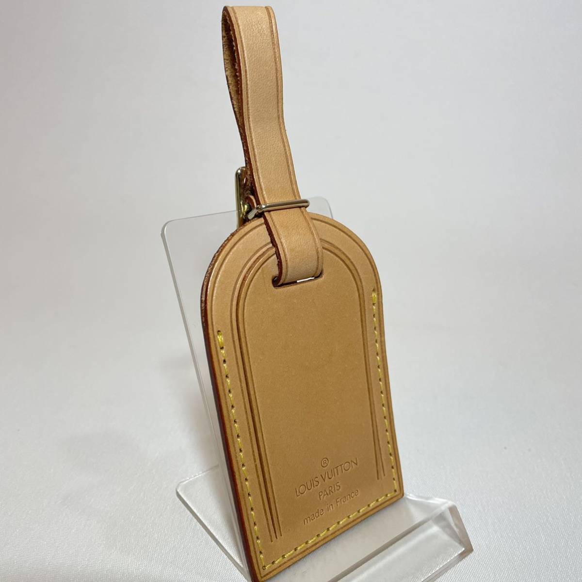 美品 LOUIS VUITTON ルイヴィトン ネームタグ ネームプレート レザー 