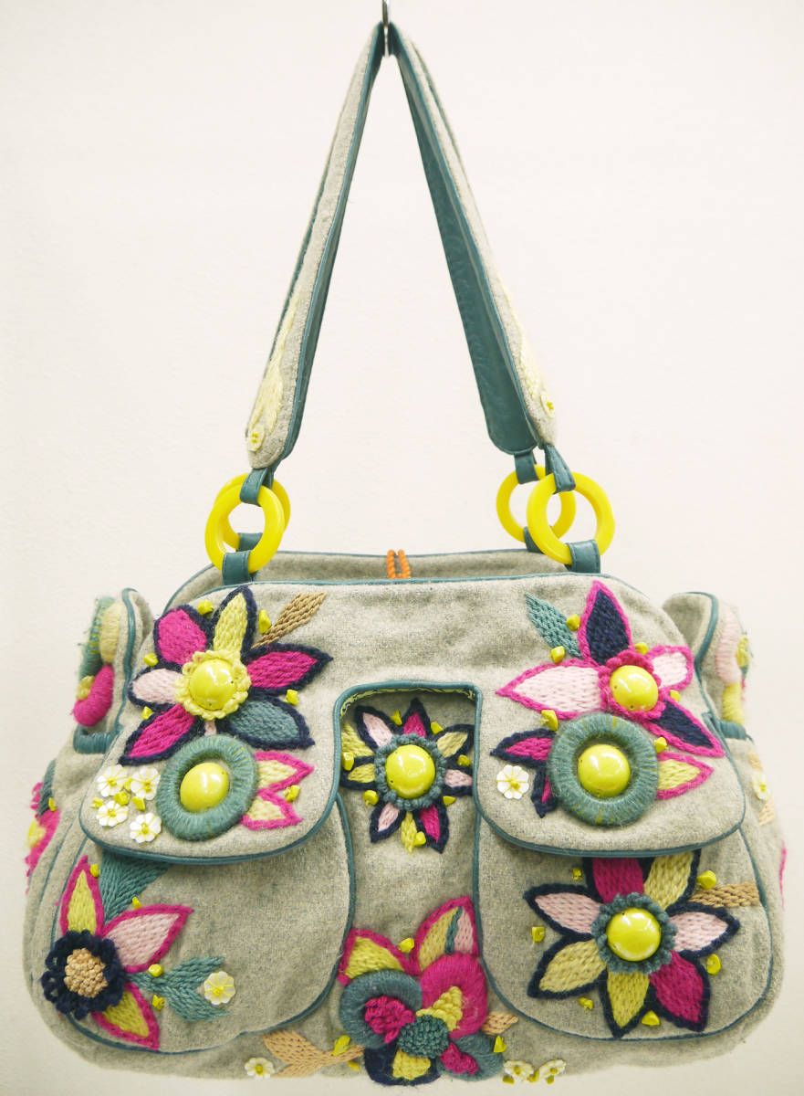 R654☆JAMIN PUECH ジャマンピュエッシュ ショルダー トートバッグ 
