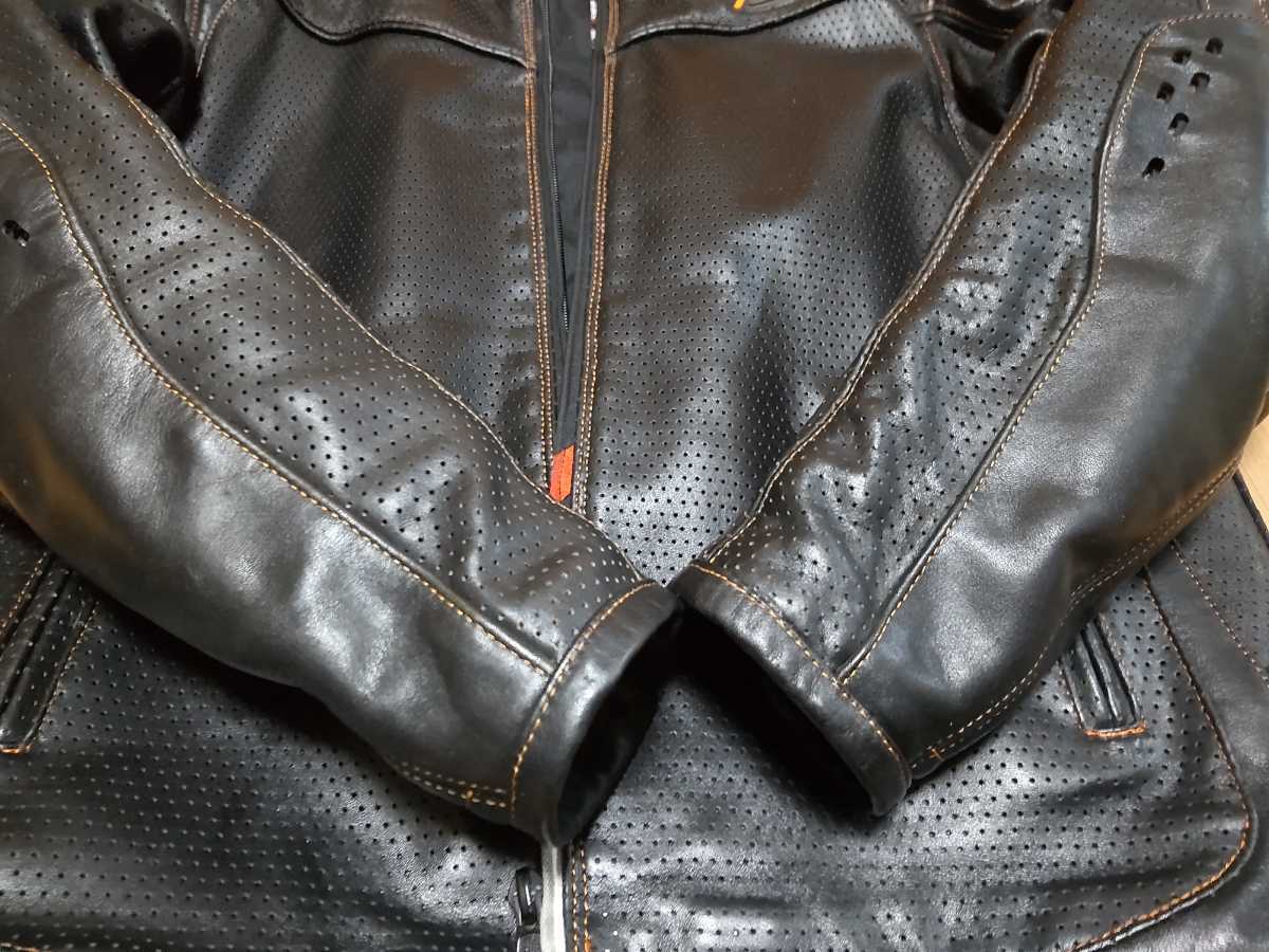 希少 HYOD パンチングレザージャケット 革ジャン 3Lサイズ D3O 春夏秋 
