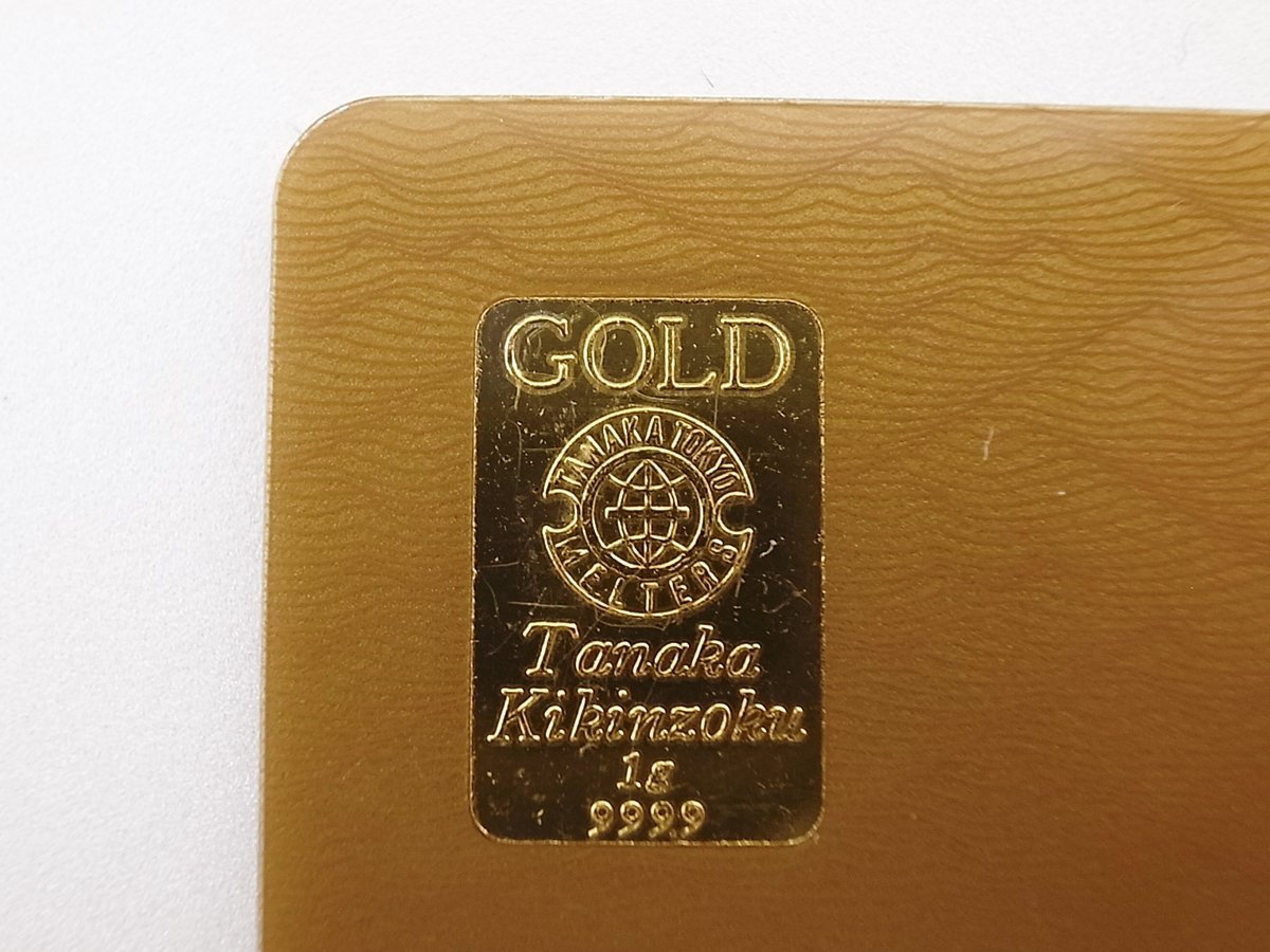 品質保証定番 ヤフオク 純金 インゴット 24金 田中貴金属 1g クレカ型 K 正規店特価 Shineray Com Br