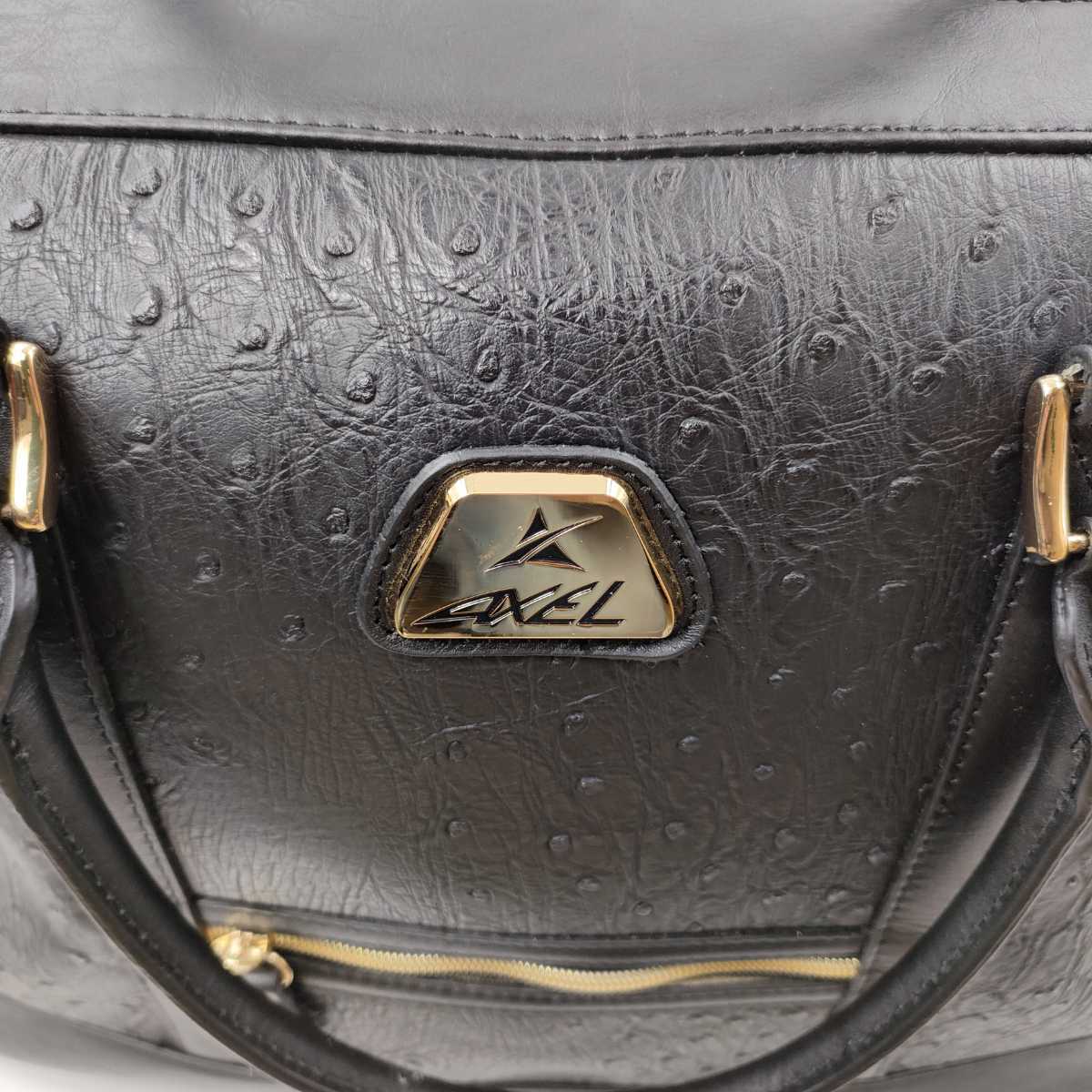 美品 AXEL ボストンバッグ ゴルフ バッグ オーストリッチ 柄 大きい