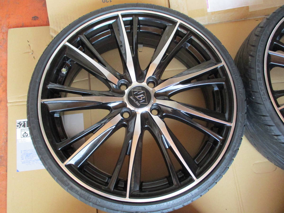 美品 軽自動車用17インチアルミ(5.5J×17 ET45 4-100) おまけタイヤ(165 