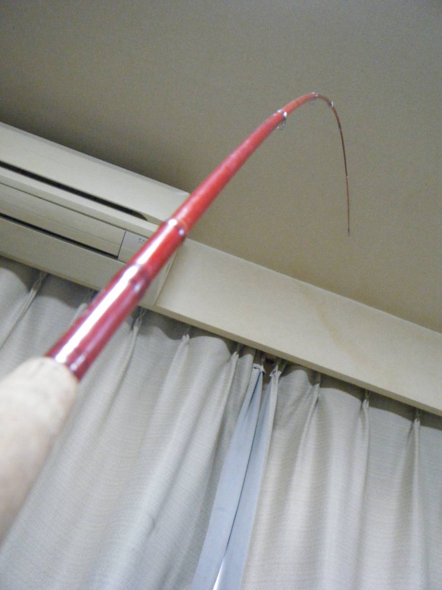 フライロッド 7f ＃2 6P 降り出し赤グラスロッド 茶 majirod