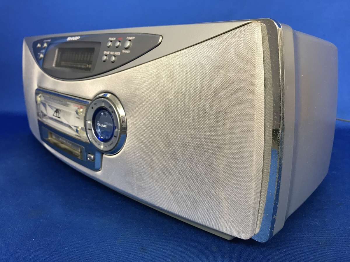 ☆52－002☆MDラジカセ SHARP/シャープ SD-FX10-S シルバー1  