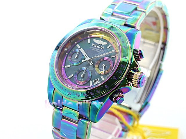 全身レインボーカラー インビクタ 腕時計 INVICTA クロノグラフ 23941