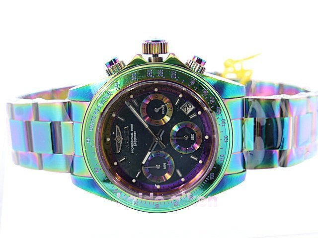 全身レインボーカラー インビクタ 腕時計 INVICTA クロノグラフ 23941