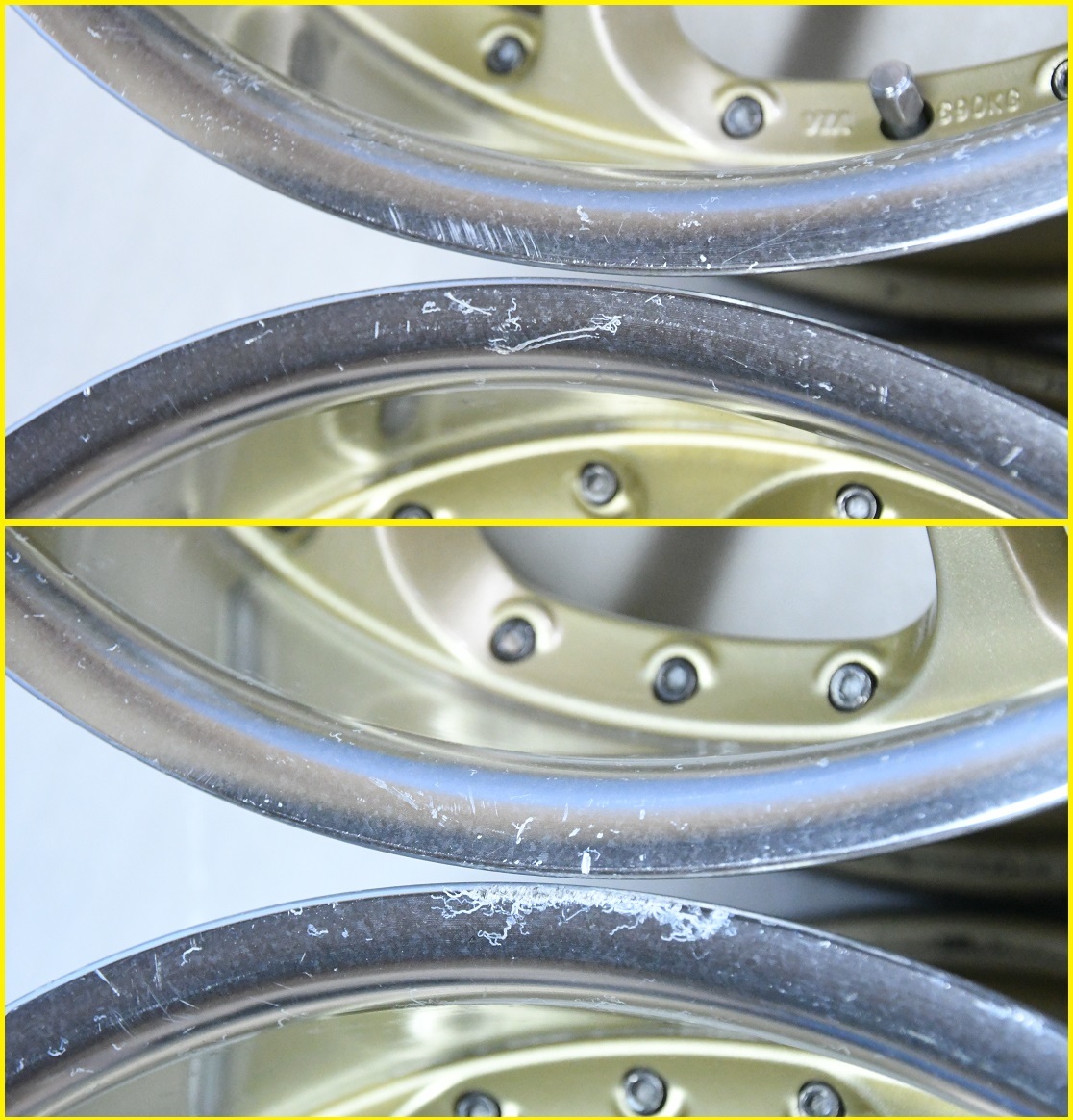 希少 深リム マナレイ VERTEC VR5 ゴールド 18インチ 8.5JJ/9.5JJ 5H  