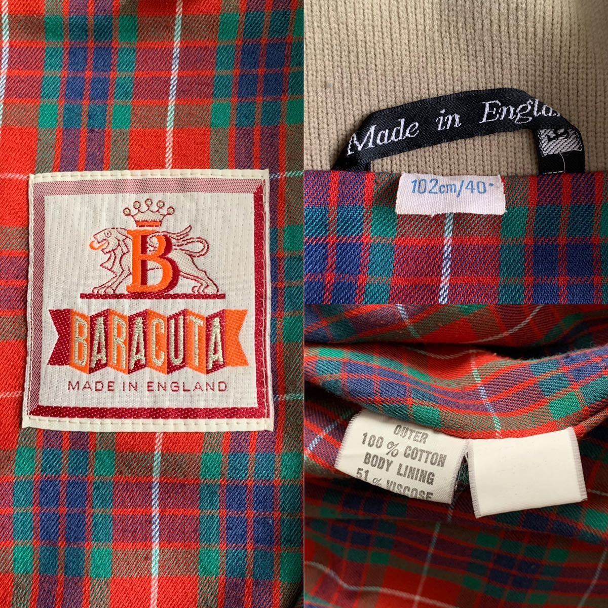 英国製 70s 80s BARACUTA バラクータG9 裏チェック スイングトップ 